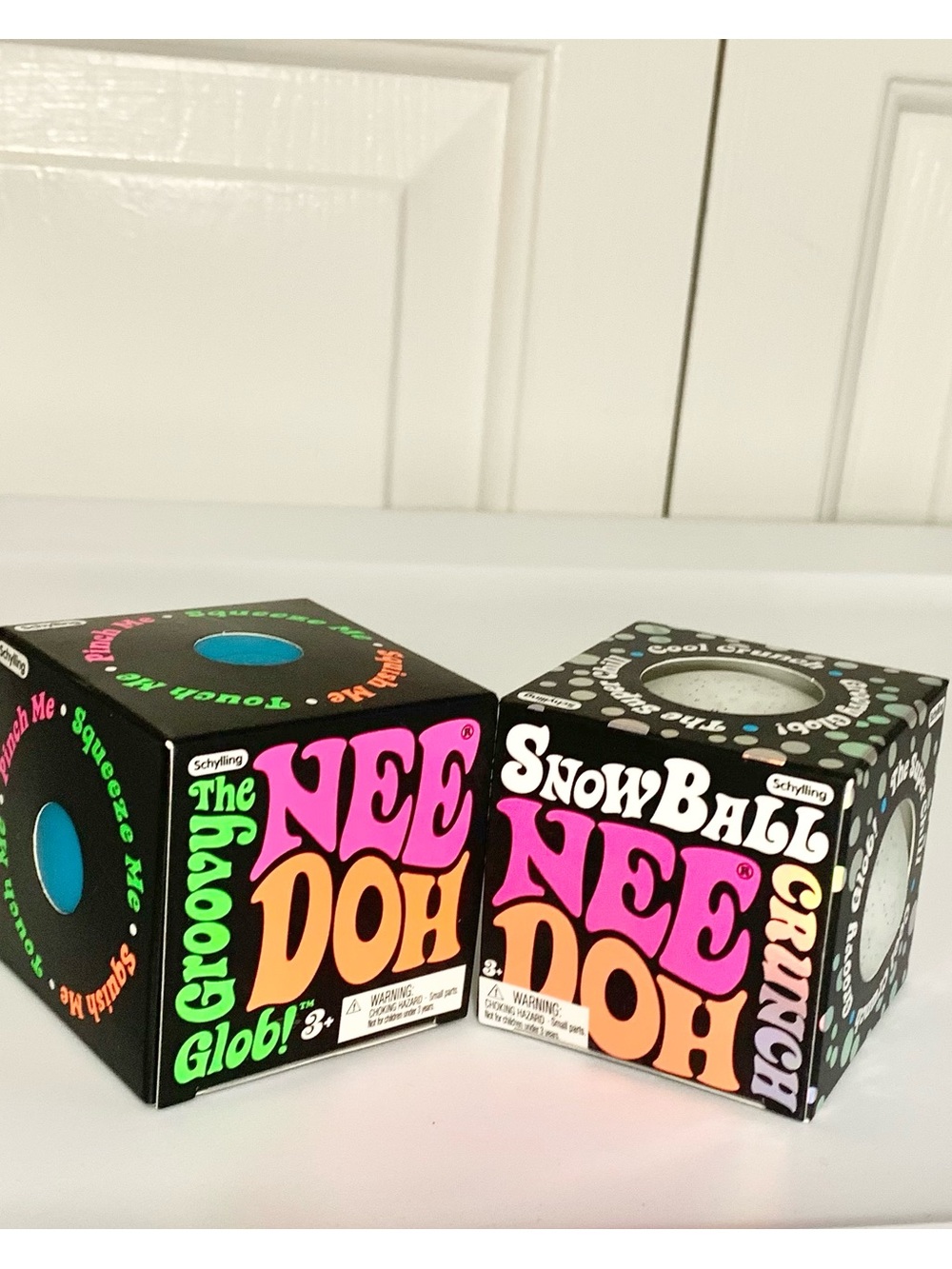 NEEDOH Snowball Crunch Groovy Glob Squishy Bundle NEW NEE DOH
